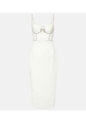 Self-Portrait Embellished crepe bustier dress
