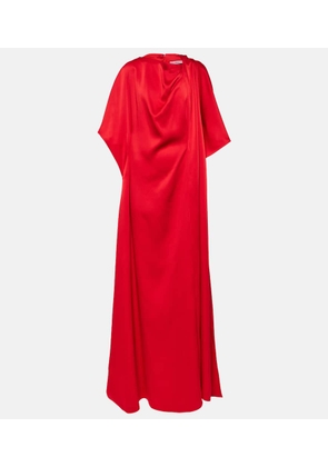 Safiyaa Reda gathered satin gown