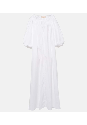 Adriana Degreas Puff-sleeve cotton maxi dress