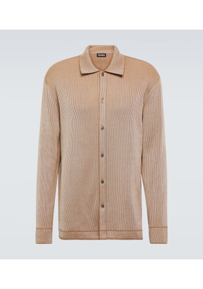 Zegna Cotton and silk jacquard shirt
