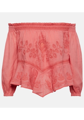 Isabel Marant Erine embroidered off-shoulder top
