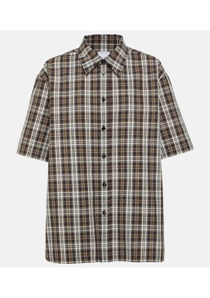 Bottega Veneta Checked oversized cotton shirt
