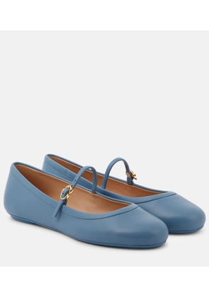 Gianvito Rossi Carla leather Mary Jane flats