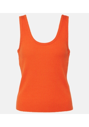 Vince Ribbed-knit cotton-blend tank top