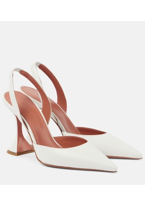 Amina Muaddi Holli 95 leather slingback pumps