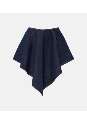 Alaia Triangle asymmetric denim miniskirt