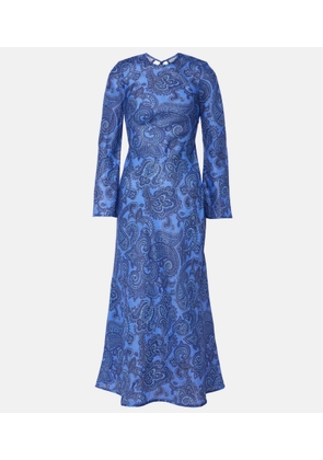 Zimmermann Ottie Bias paisley linen maxi dress