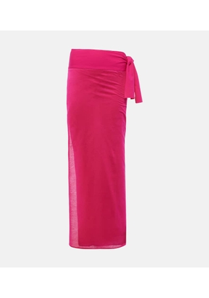 Eres Peplum cotton beach cover-up