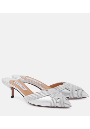 Aquazzura Felix 50 leather mules