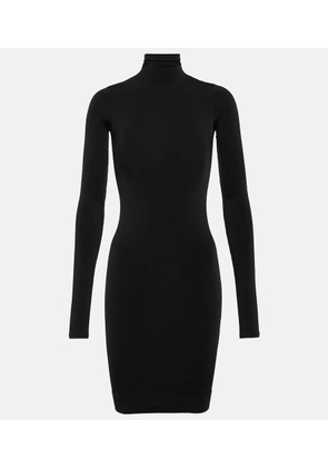 Balenciaga Mockneck jersey minidress