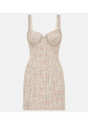 Self-Portrait Embellished boucle minidress