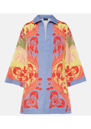 Etro Printed cotton-blend shirt