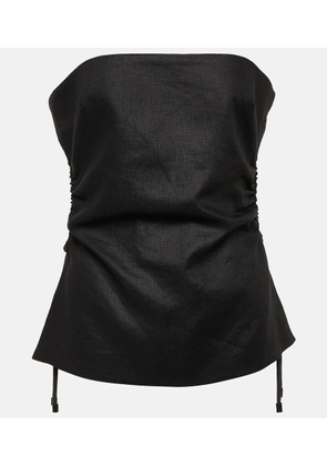 SIR Josefina strapless linen top