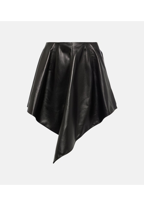 Alaia Asymmetric leather miniskirt