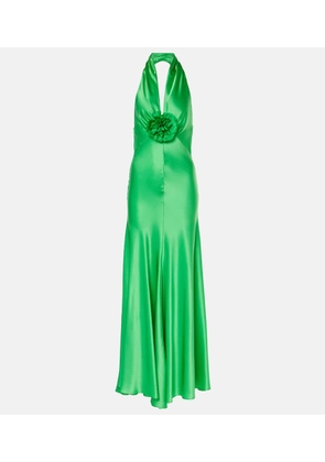 Rodarte Rose halterneck silk gown