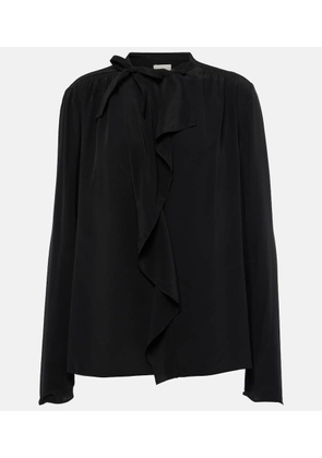 Isabel Marant Utah ruffled silk crepe blouse