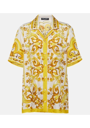 Dolce&Gabbana Majolica silk twill shirt