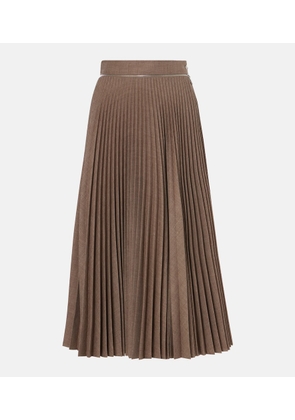 Burberry Pleated wool midi skirt