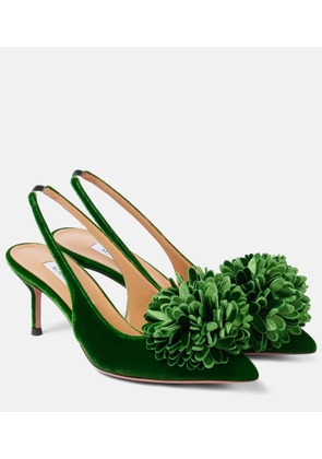 Aquazzura Couturier Sling 65 velvet slingback pumps