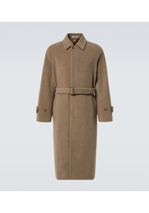 Auralee Belted wool overcoat