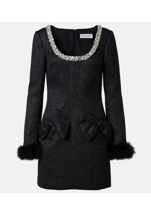 Self-Portrait Sequined metallic minidress