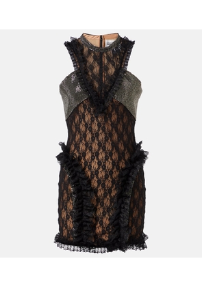 Self-Portrait x Christopher Kane embellished lace minidress