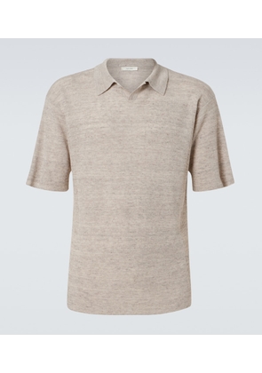The Row Reggie linen-blend polo shirt