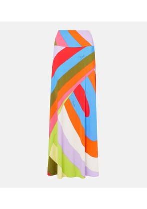 Pucci Iride jersey satin maxi skirt