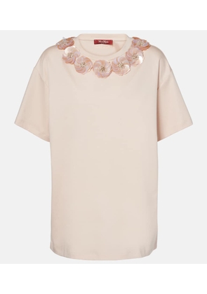 Max Mara Gennaio embellished jersey top