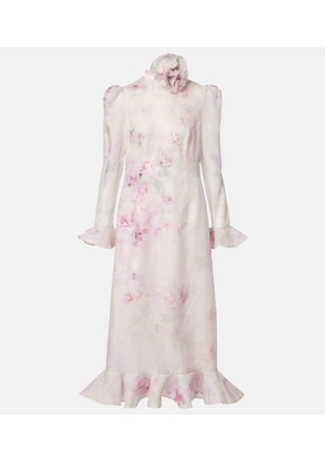 Zimmermann Crush linen and silk midi dress
