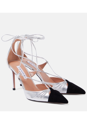 Aquazzura Gabi 85 leather slingback pumps