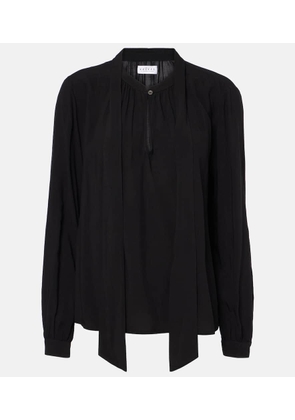 Velvet Gabrielle draped rayon challis blouse