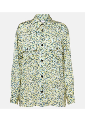 Bottega Veneta Daisy floral silk charmeuse shirt