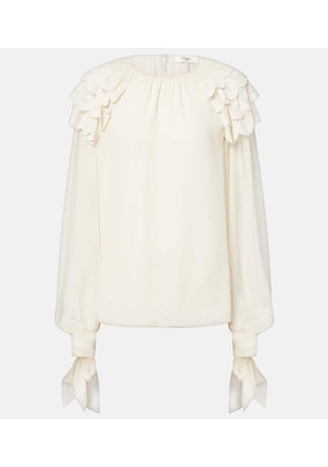 Chloe Ruffled silk blouse