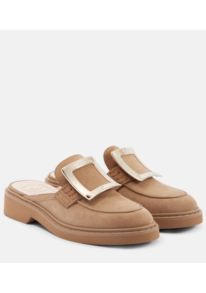 Roger Vivier Viv' Rangers suede mules