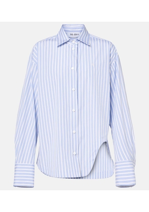 The Attico Eliza asymmetric striped cotton shirt