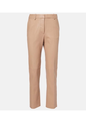 Joseph Coleman leather straight pants