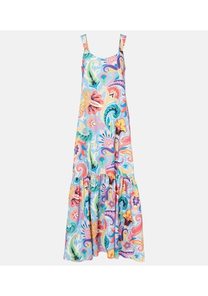 Etro Printed cotton and silk maxi dress
