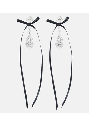 Simone Rocha Bow-detail embellished drop earrings