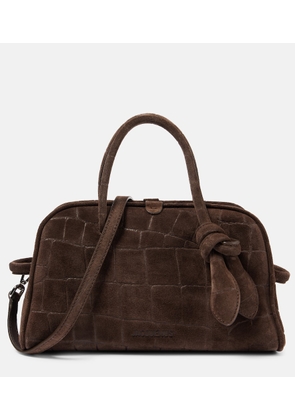 Jacquemus Turismo Small croc-effect suede tote bag