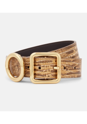 Jacquemus Regalo croc-effect leather belt