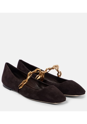Jimmy Choo Diamond Tilda suede Mary Jane flats