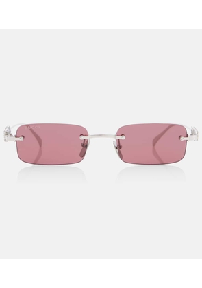 Gucci Logo embellished rectangular sunglasses
