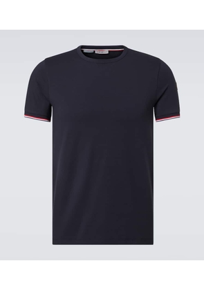 Moncler Tricolor cotton-blend jersey T-shirt