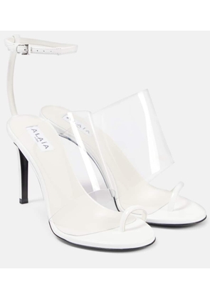 Alaia Plexi 90 leather & PU sandals