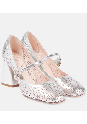 Roger Vivier Tres Vivier metallic leather Mary Jane pumps