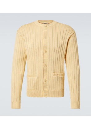 Auralee Ribbed-knit cotton cardigan