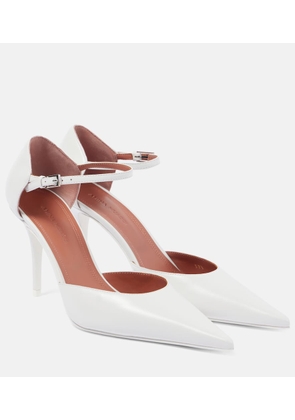 Amina Muaddi Barbara Mary Jane leather pumps