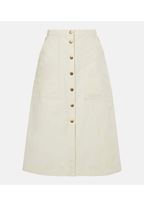 Moncler Cotton-blend twill midi skirt