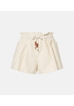Moncler Cotton-blend twill shorts